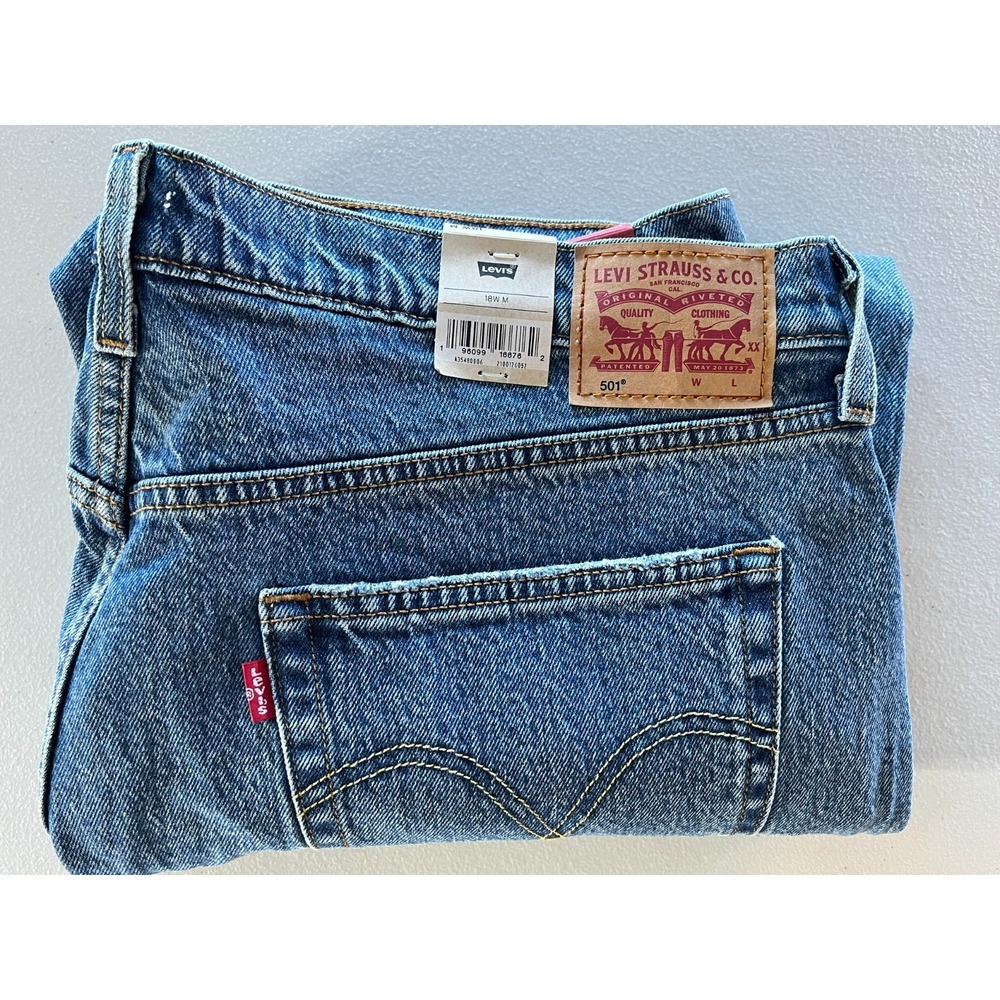 Levi's NEW Women 501 Original Fit Jean High Rise Button Fly Straight 18W M 40x29